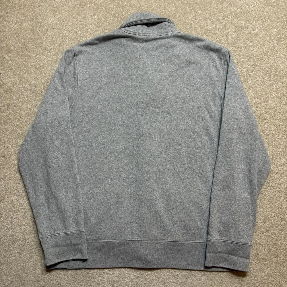 Polo Ralph Lauren Cardigan Sweater Mens Large Gray Fleece Shawl Collar Button